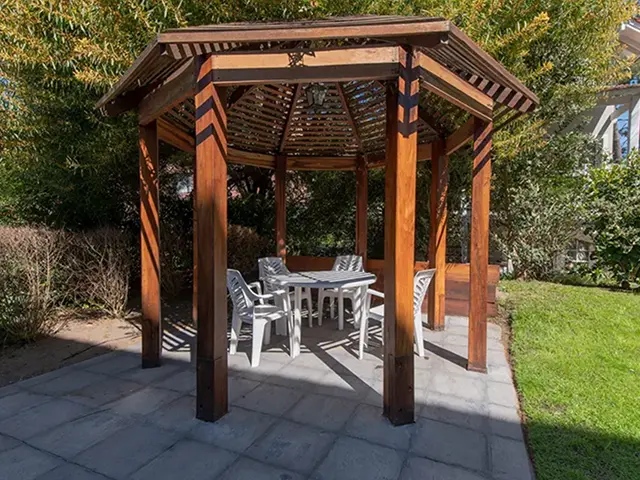 Parrillas de uso común en el jardín, sujetas a reserva.